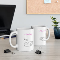 I Love Swan White Ceramic Mug New
