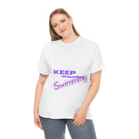 KEEP Swimming Swan  Unisex Heavy Cotton Tee