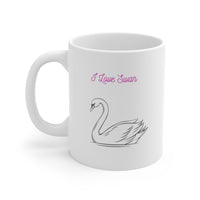 I Love Swan White Ceramic Mug New
