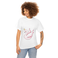 Unisex  Pink Swan Heavy Cotton Tee