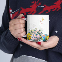 Happy Easter Swan Ceramic Coffee Mug