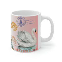 Un Cygne à Paris Ceramic Mug 11oz The swan around the world